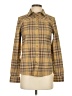 Club Ride Plaid Yellow Long Sleeve Blouse Size S - photo 1