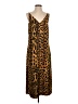 Adam Lippes 100% Polyester Animal Print Brown Casual Dress Size 4 - photo 1