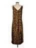 Adam Lippes 100% Polyester Animal Print Brown Casual Dress Size 4 - photo 2