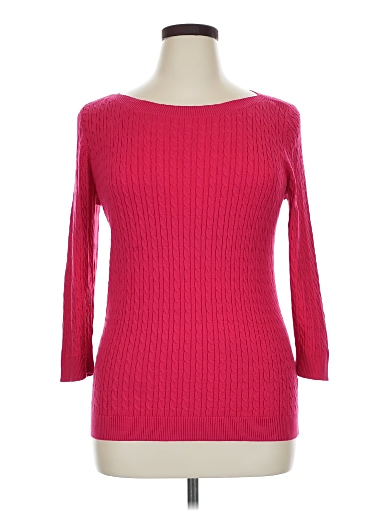 Pre-owned Tommy Hilfiger 3/4 Sleeve T-shirt In Pink