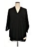 Lush 100% Polyester Black 3/4 Sleeve Blouse Size XL - photo 1