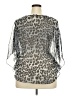 Passport 100% Polyester Gray 3/4 Sleeve Blouse Size 2X - photo 2