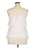 AB Studio 100% Polyester White Sleeveless Blouse Size XL - photo 2
