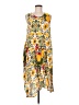 Assorted Brands Print Yellow Casual Dress Size M (estimated) - photo 1