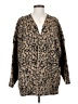 MIOU MUSE Animal Print Brown Cardigan Size Sm - Med - photo 1
