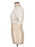 Mable 100% Cotton Ivory Short Sleeve Blouse Size L - photo 5