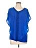 Alyx Blue Short Sleeve Blouse Size L - photo 1