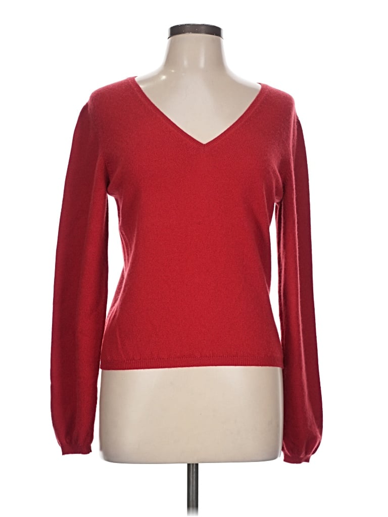 Pre-owned Alfani Cashmere Pullover Sweater In Red