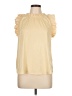 The Workshop 100% Polyester Yellow Short Sleeve Top Size L - photo 1