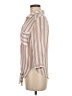 Vixbe 100% Rayon Stripes Tan 3/4 Sleeve Button-Down Shirt Size M - photo 5