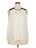 DKNYC 100% Polyester Ivory Sleeveless Blouse Size 2X - photo 1