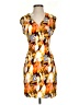 Maple Print Orange Cocktail Dress Size 2 - photo 1