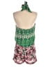BCBGMAXAZRIA 100% Polyester Paisley Green Romper Size XXS - photo 2