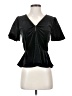 Modern Works Black Short Sleeve Blouse Size XS - photo 1