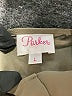 Parker 100% Silk Solid Tan Black Cocktail Dress Size L - photo 6