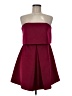 Keepsake 100% Polyester Solid Burgundy Cocktail Dress Size L - photo 1