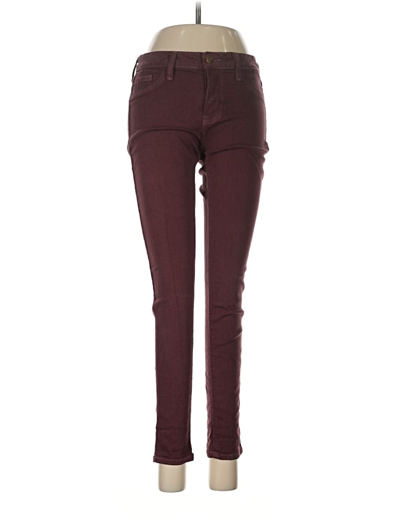 Pre-owned Just Black Casual Pants In Burgundy