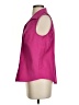Chico's Solid Pink Sleeveless Button-Down Shirt Size S - photo 5