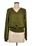 MICHAEL Michael Kors 100% Polyester Green Long Sleeve Blouse Size M - photo 1