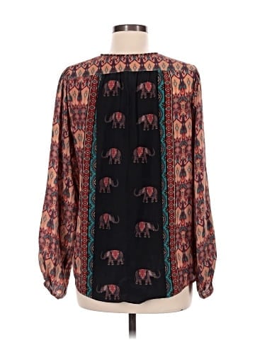 Tolani Long Sleeve Silk Top (view 2)