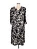LOGO 100% Rayon Print Black Casual Dress Size M - photo 1