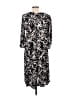 LOGO 100% Rayon Print Black Casual Dress Size M - photo 2