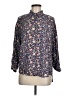 Lemon 100% Rayon Floral Blue 3/4 Sleeve Blouse Size M - photo 1