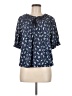 Lucky Brand Blue Short Sleeve Blouse Size M - photo 1