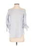 Babaton 100% Cotton Gray 3/4 Sleeve Blouse Size XXS - photo 1