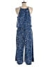 Wisp Animal Print Blue Jumpsuit Size 8 - photo 2