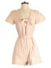 Zara 100% Polyester Solid Tan Romper Size XS - photo 1