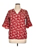 Unbranded 100% Polyester Red Short Sleeve Blouse Size L - photo 1