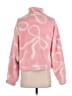 Thread & Supply 100% Polyester Hearts Bow Print Pink Faux Fur Jacket Size S - photo 2
