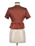 Kendall & Kylie 100% Polyester Brown Short Sleeve Blouse Size M - photo 2