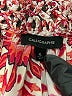 Calligraphie 100% Polyester Red Long Sleeve Blouse Size XL - photo 7