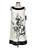 Connected Apparel Graphic Ivory Casual Dress Size 12 (petite) - photo 1