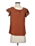 Haute Monde 100% Polyester Brown Short Sleeve Blouse Size S - photo 1