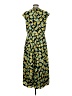 Ann Taylor 100% Polyester Paisley Yellow Casual Dress Size 6 (tall) - photo 2