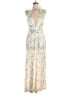 Assorted Brands 100% Polyester Floral Ivory Jumpsuit Size M - photo 1