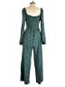 Dokotoo 100% Viscose Hearts Green Jumpsuit Size S - photo 2