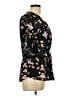 J for Justify Floral Black 3/4 Sleeve Blouse Size L - photo 4