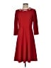 Talbots Solid Red Casual Dress Size 4 - photo 1