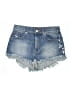 Express 100% Cotton Stars Blue Denim Shorts Size 4 - photo 1