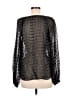 Joie Metallic Black Long Sleeve Silk Top Size M - photo 2