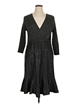green emerald velvet dress Brown Puffy Sleeves Midi dress-CATO XL / Brown main image 0
