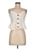 Unbranded Ivory Sleeveless Button-Down Shirt Size M (estimated) - photo 1