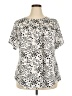 Fantaslook Animal Print Silver Short Sleeve Blouse Size XXL - photo 1