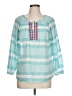Talbots 100% Cotton Teal 3/4 Sleeve Blouse Size L - photo 1