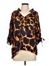 Sofia Collections Animal Print Orange 3/4 Sleeve Blouse Size L (estimated) - photo 1