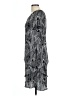 Connected Apparel 100% Polyester Paisley Gray Casual Dress Size 12 - photo 5